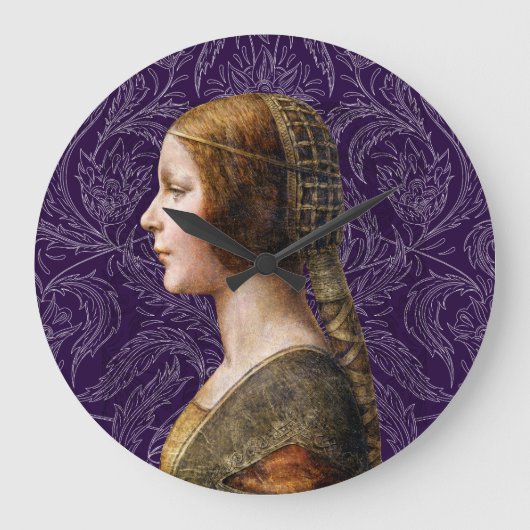 Leonardo da Vinci Portret La Bella Principessa Grote Klok (Voorkant)