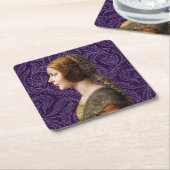 Leonardo da Vinci Portret La Bella Principessa Kartonnen Onderzetters (Schuin)