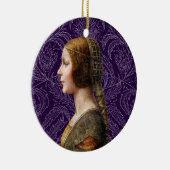 Leonardo da Vinci Portret La Bella Principessa Keramisch Ornament (Rechts)