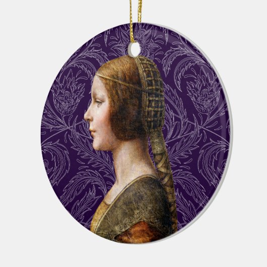 Leonardo da Vinci Portret La Bella Principessa Keramisch Ornament (Links)