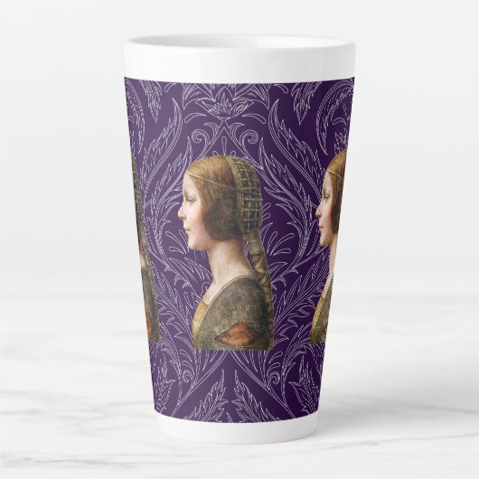 Leonardo da Vinci Portret La Bella Principessa Latte Mok (Voorkant)