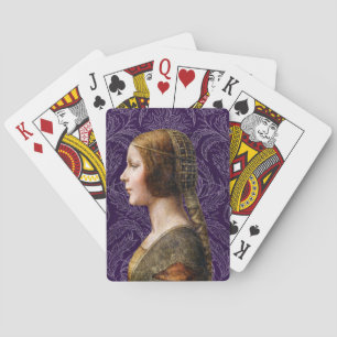 Leonardo da Vinci Portret La Bella Principessa Pokerkaarten