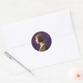 Leonardo da Vinci Portret La Bella Principessa Ronde Sticker (Envelop)