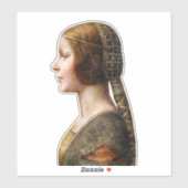 Leonardo da Vinci Portret La Bella Principessa Sticker (Vel)