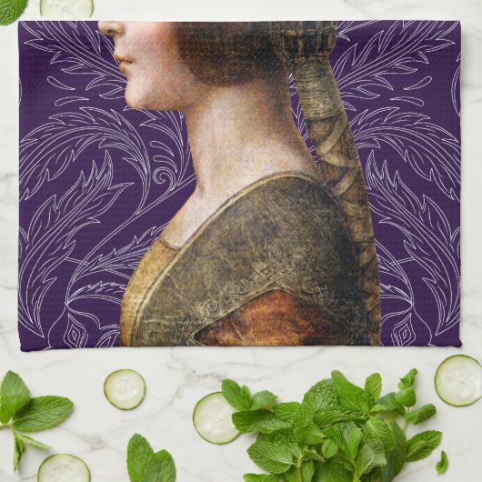 Leonardo da Vinci Portret La Bella Principessa Theedoek (Gevouwen)