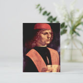 Leonardo da Vinci - Portret van een muzikant Briefkaart (Staand voorkant)