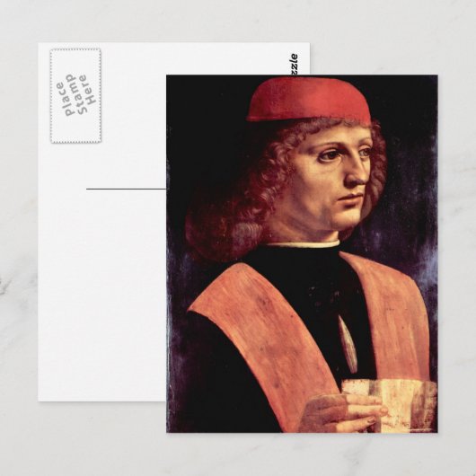 Leonardo da Vinci - Portret van een muzikant Briefkaart (Voorkant / Achterkant)