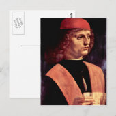 Leonardo da Vinci - Portret van een muzikant Briefkaart (Voorkant / Achterkant)