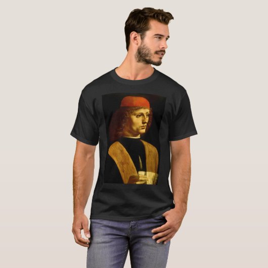 Leonardo da Vinci Portret van een T-shirt (Voorkant volledig)