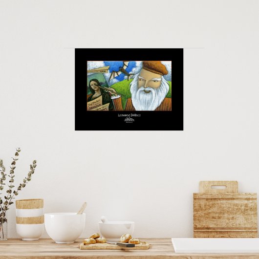 Leonardo da Vinci Poster (Keuken)