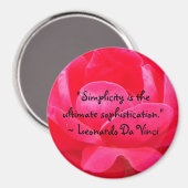 Leonardo Da Vinci Quote Magnet (Voorkant / Achterkant)