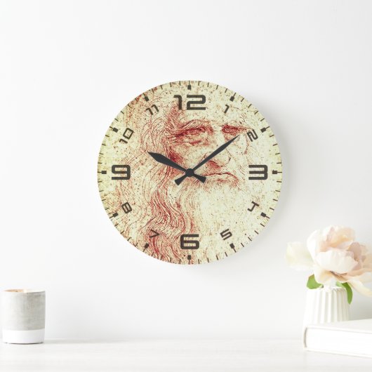 Leonardo da Vinci Renaissance Art Wall Clock Grote Klok (Huis)