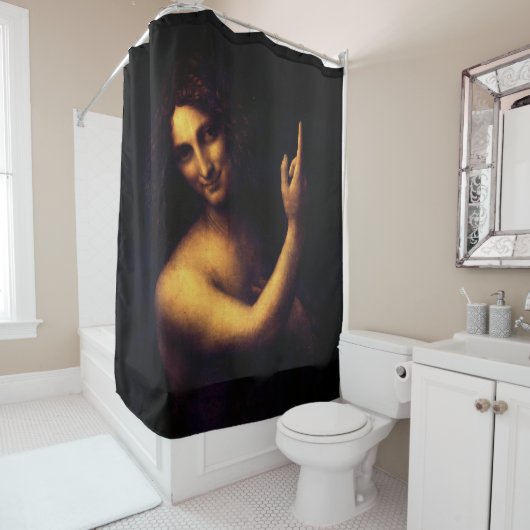 Leonardo da Vinci – Saint John the Baptist Douchegordijn (In situ)