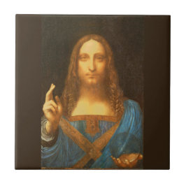 Leonardo da Vinci Salvator Mundi Ceramic Tegel Tegeltje