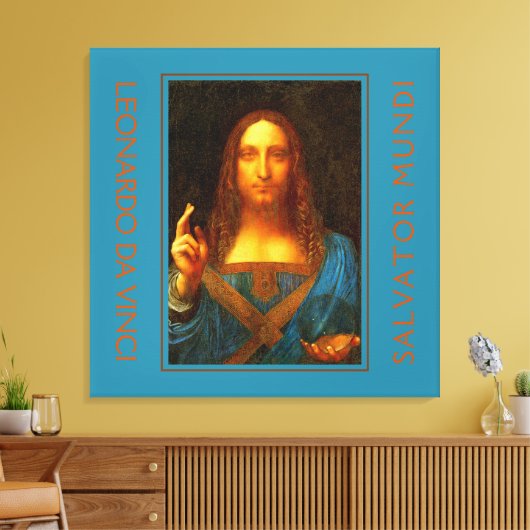 LEONARDO DA VINCI SALVATOR MUNDI Fine Art Canvas Afdruk (Insitu (Woonkamer))