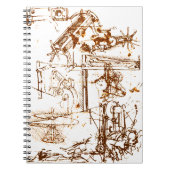 Leonardo Da Vinci schetst notepad Notitieboek (Voorkant)