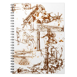 Leonardo Da Vinci schetst notepad Notitieboek