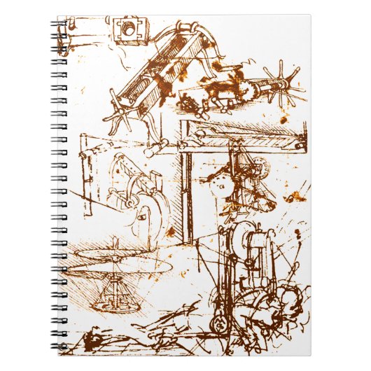 Leonardo Da Vinci schetst notepad Notitieboek (Voorkant)