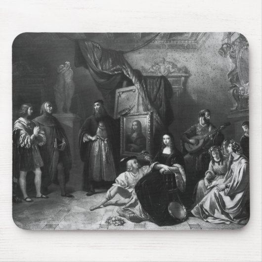 Leonardo da Vinci schildert de Gioconda Muismat (Voorkant)