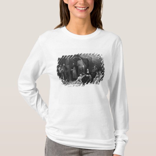 Leonardo da Vinci schildert de Gioconda T-shirt (Voorkant)