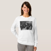 Leonardo da Vinci schildert de Gioconda T-shirt (Voorkant volledig)
