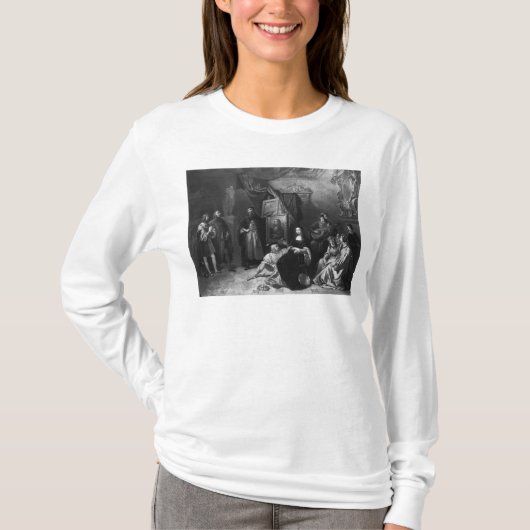 Leonardo da Vinci schildert de Gioconda T-shirt (Voorkant)