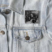 Leonardo da Vinci schildert de Gioconda Vierkante Button 5,1 Cm (In situ)