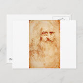 Leonardo Da Vinci Self-Portrait circa 1510-1515 Briefkaart (Voorkant / Achterkant)