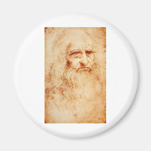 Leonardo Da Vinci Self-Portrait circa 1510-1515 Magneet