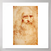 Leonardo Da Vinci Self-Portrait circa 1510-1515 Poster (Voorkant)