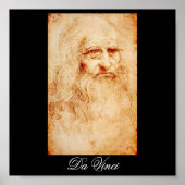 Leonardo Da Vinci Self-Portrait circa 1510-1515 Poster (Voorkant)