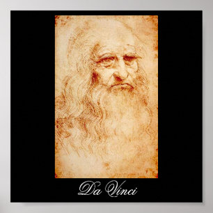 Leonardo Da Vinci Self-Portrait circa 1510-1515 Poster