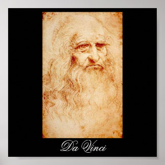 Leonardo Da Vinci Self-Portrait circa 1510-1515 Poster