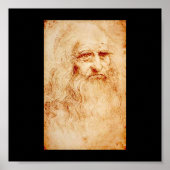 Leonardo Da Vinci Self-Portrait circa 1510-1515 Poster (Voorkant)