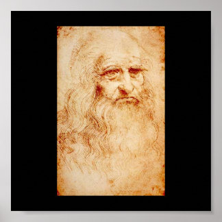 Leonardo Da Vinci Self-Portrait circa 1510-1515 Poster