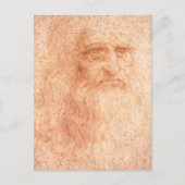 Leonardo da Vinci Self Portrait Red Chalk Briefkaart (Voorkant)