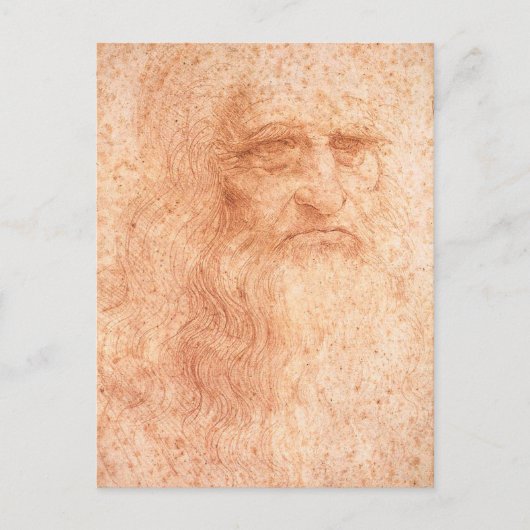 Leonardo da Vinci Self Portrait Red Chalk Briefkaart (Voorkant)