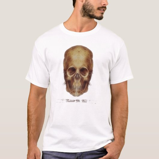 Leonardo Da Vinci Skull Frac T-shirt (Voorkant)