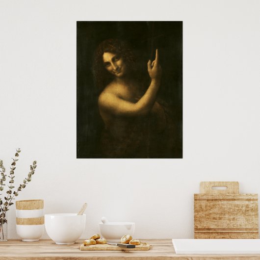 Leonardo da Vinci St. John de Baptist Poster (Keuken)