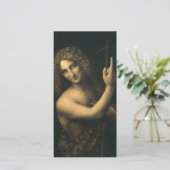 Leonardo Da Vinci - St. John The Baptist Feestdagenkaart (Staand voorkant)