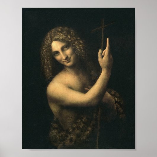 Leonardo Da Vinci - St. John The Baptist Poster (Voorkant)