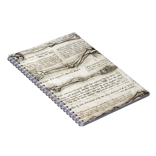 Leonardo da Vinci - Studies over het Arm Artwork Notitieboek (Rechterzijde)