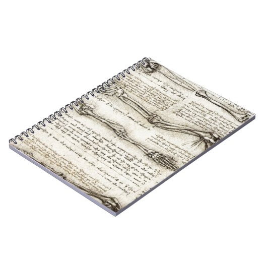 Leonardo da Vinci - Studies over het Arm Artwork Notitieboek (Linkerzijde)