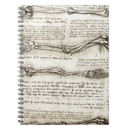 Leonardo da Vinci - Studies over het Arm Artwork Notitieboek