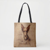 Leonardo Da Vinci Style Podenco Dog Tas (Voorkant)