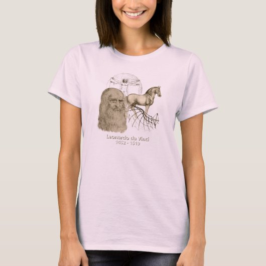 Leonardo da Vinci T-shirt (Voorkant)