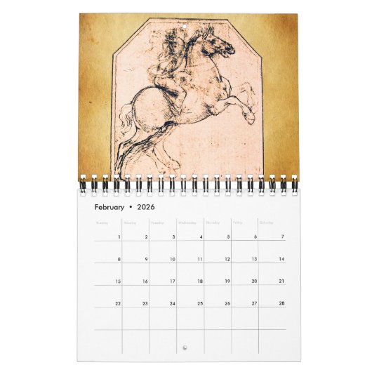 LEONARDO DA VINCI tekeningen 2015 Kalender (Feb 2026)
