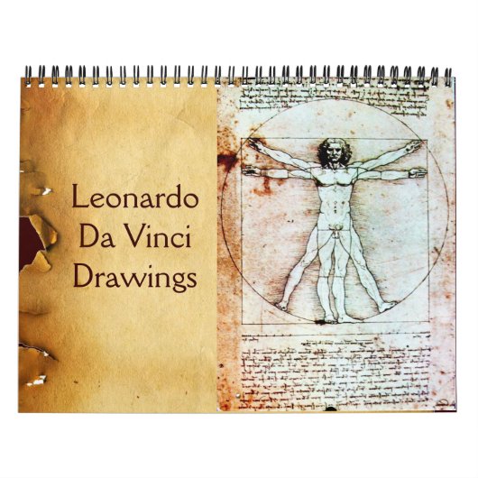 LEONARDO DA VINCI TEKENINGEN 2017 KALENDER (Hoes)