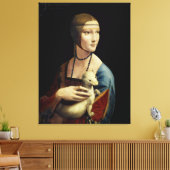 Leonardo da Vinci – The Lady with an Ermine Canvas Afdruk (Insitu (Woonkamer))