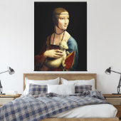 Leonardo da Vinci – The Lady with an Ermine Canvas Afdruk (Insitu (Slaapkamer))